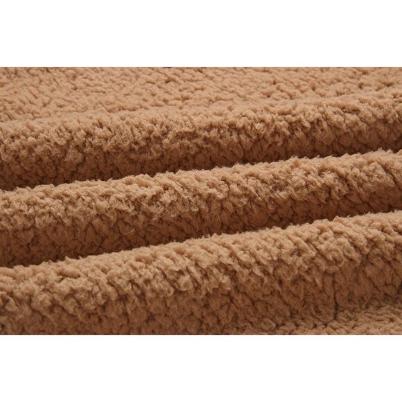 Women Winter Fleece Coat Faux Fur Long Sleeve Zip Casual Plus Size - Picture 7 of 7